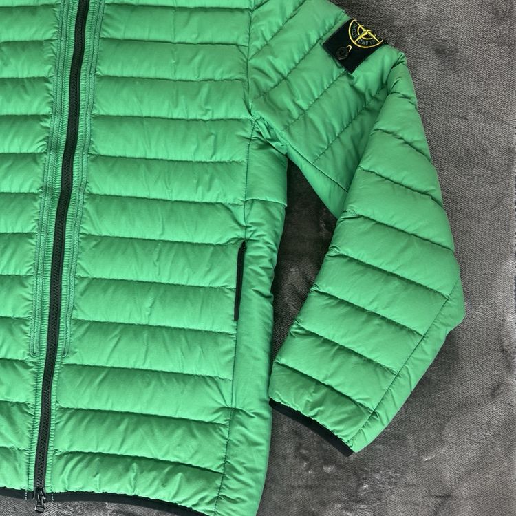 Authentic Stone Island Green 0-Cotton/R-Nylon Tela Down Jacket - Medium imagen 3