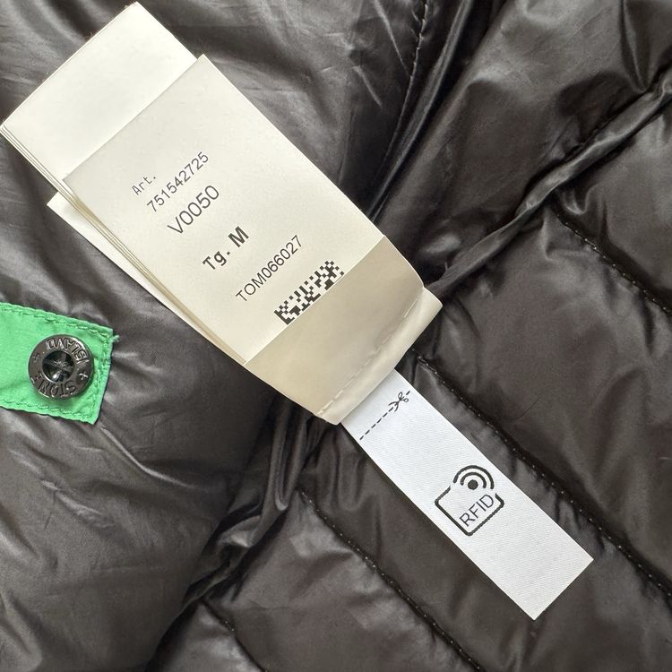 Authentic Stone Island Green 0-Cotton/R-Nylon Tela Down Jacket - Medium imagen 10