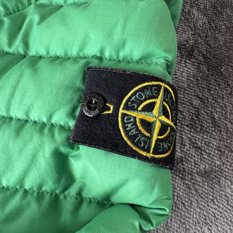 Authentic Stone Island Green 0-Cotton/R-Nylon Tela Down Jacket - Medium imagen 6