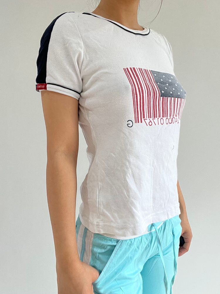 ‼️ | small white tshirt with graphic detail image 5