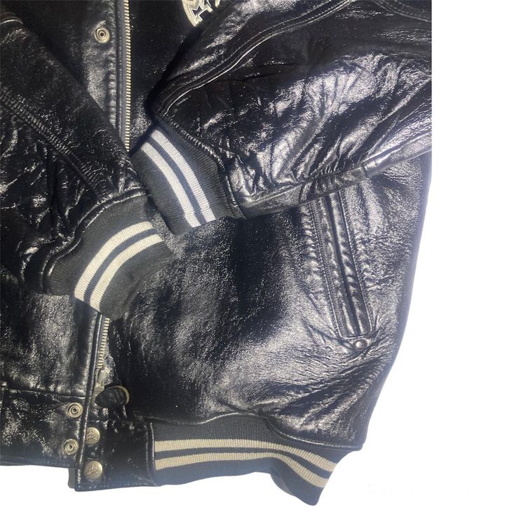 Vintage avirex leather jacket limited edition anniversary leather varsity jacket image 4