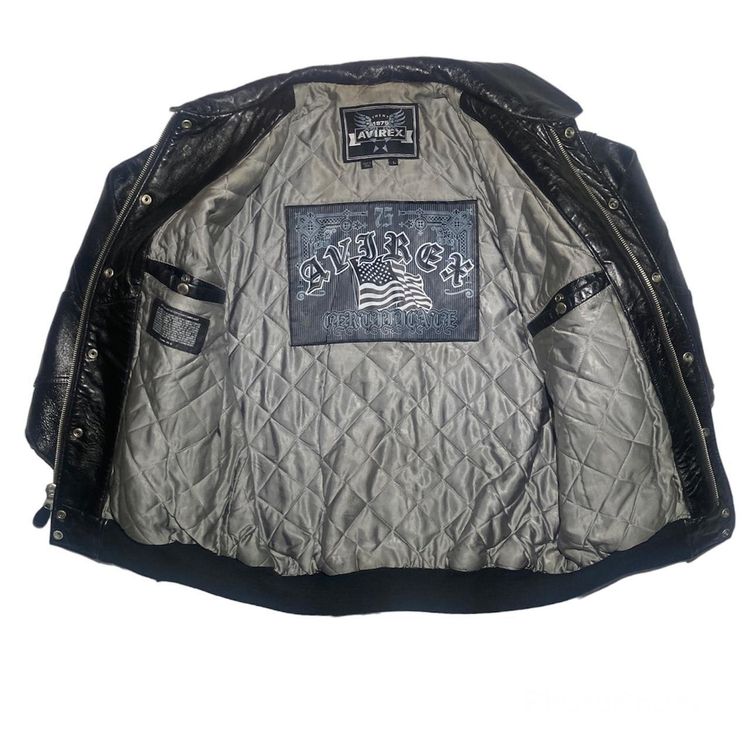 Vintage avirex leather jacket limited edition anniversary leather varsity jacket image 3