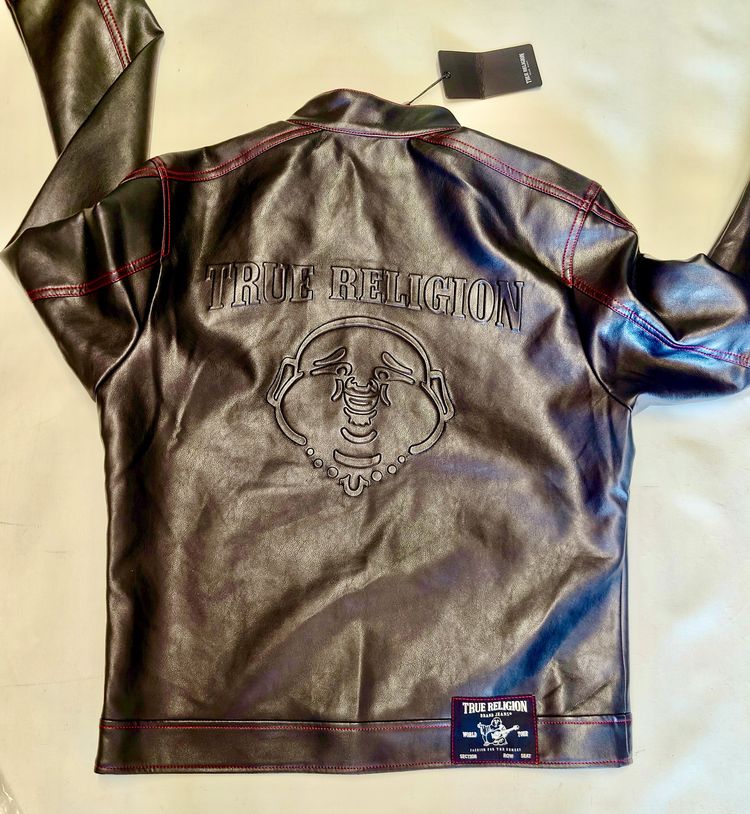 True Religion Leather Jacket Medium  image 3