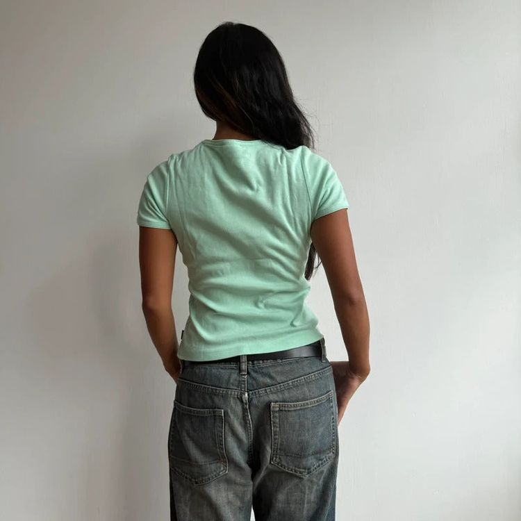 Mint Adidas baby tee - Size S image 2