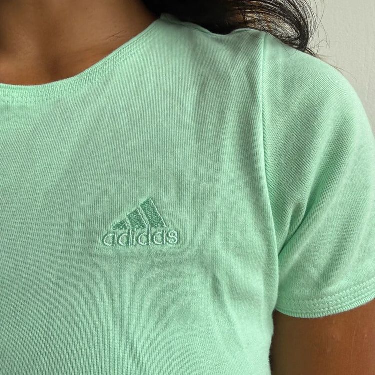 Mint Adidas baby tee - Size S image 3
