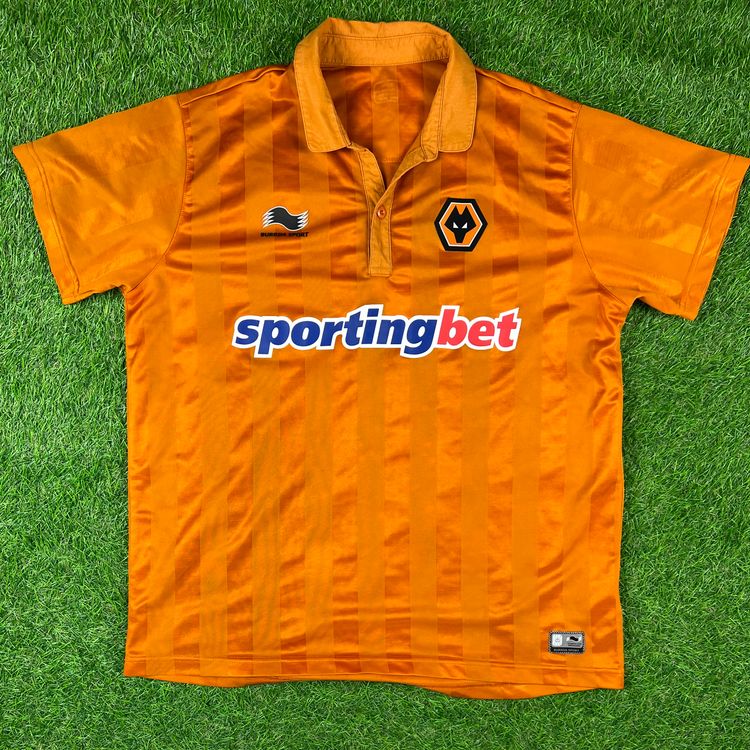 Wolverhampton Wanderers 2012/2013 home football shirt- Burrda Sport- size large