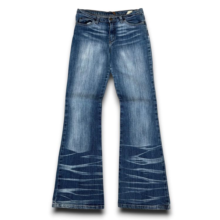 AMNs 2000's fitted washed denim bootcut flare jeans (S)