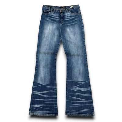 AMNs 2000's fitted washed denim bootcut flare jeans (S)