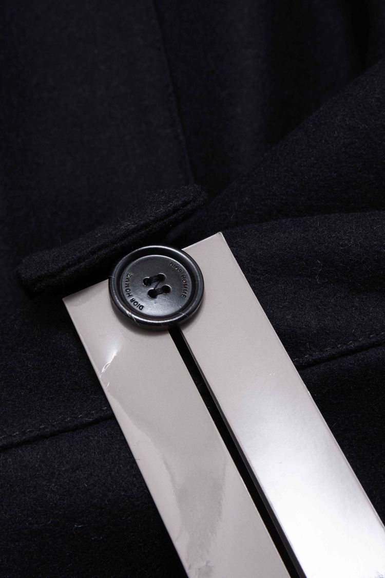 Dior Homme Wool & Lambskin Hooded Duffle Bomber Jacket image 5