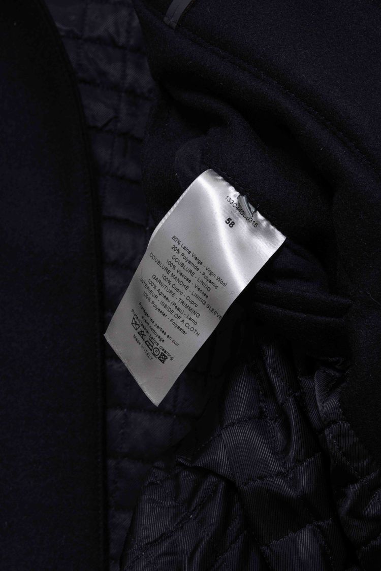 Dior Homme Wool & Lambskin Hooded Duffle Bomber Jacket image 8