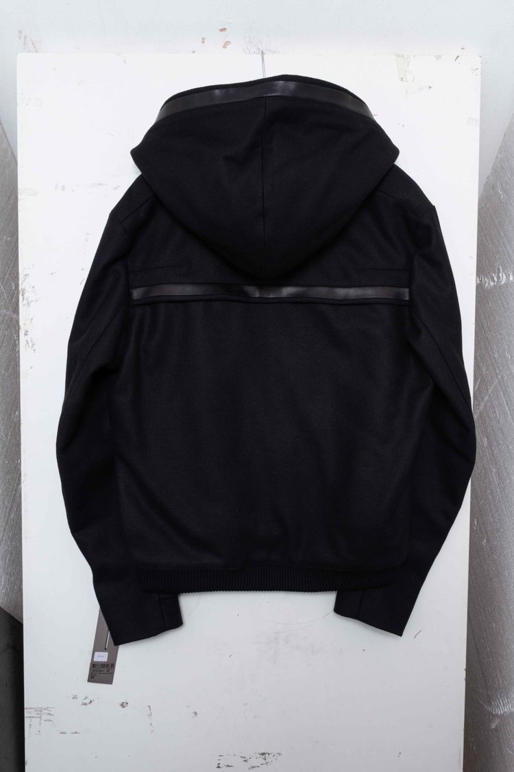 Dior Homme Wool & Lambskin Hooded Duffle Bomber Jacket image 18