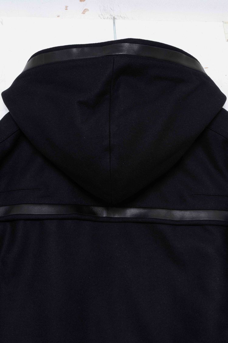 Dior Homme Wool & Lambskin Hooded Duffle Bomber Jacket image 11