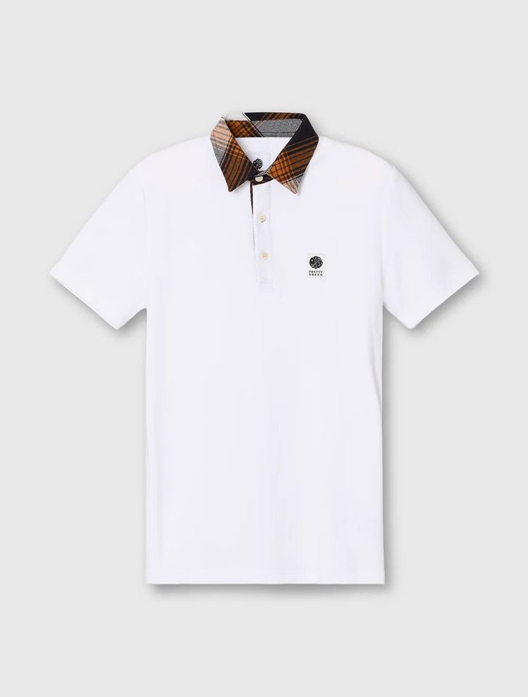Pretty Green Strobe Polo Shirt White