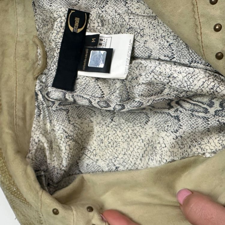 Roberto cavalli suede jacket with buckle  3