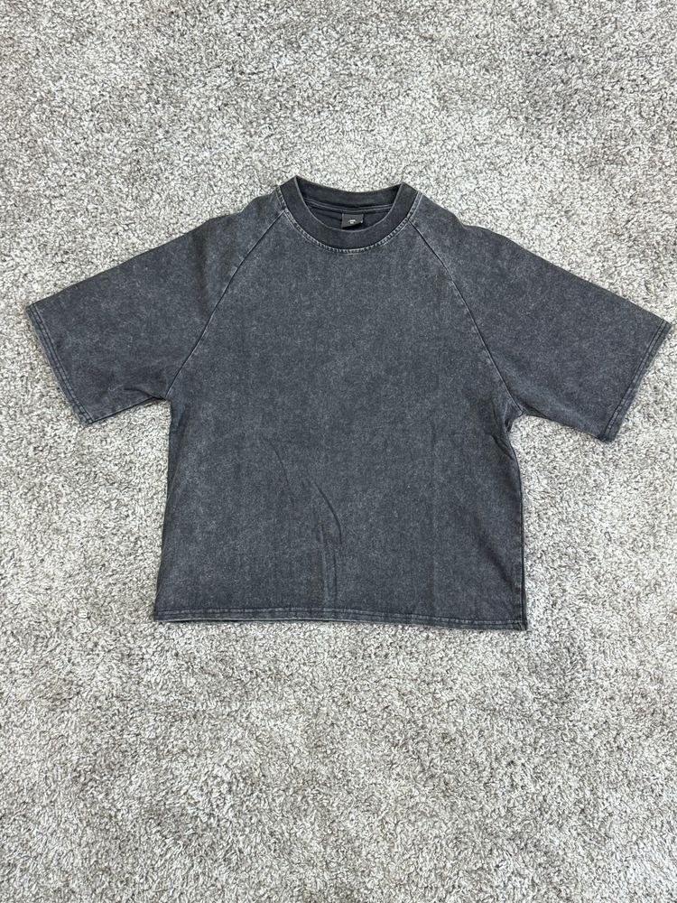 Black Washed Oversized T-Shirt With Script Print