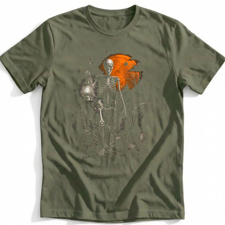 Skeleton Graveyard Orange T-Shirt EU 2