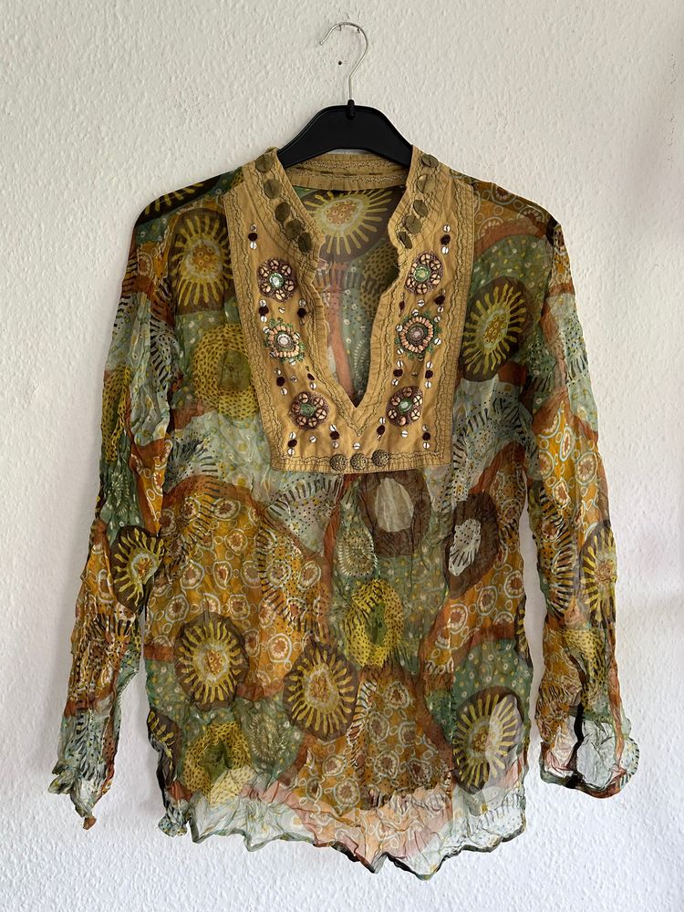 Beaded Sheer Blouse