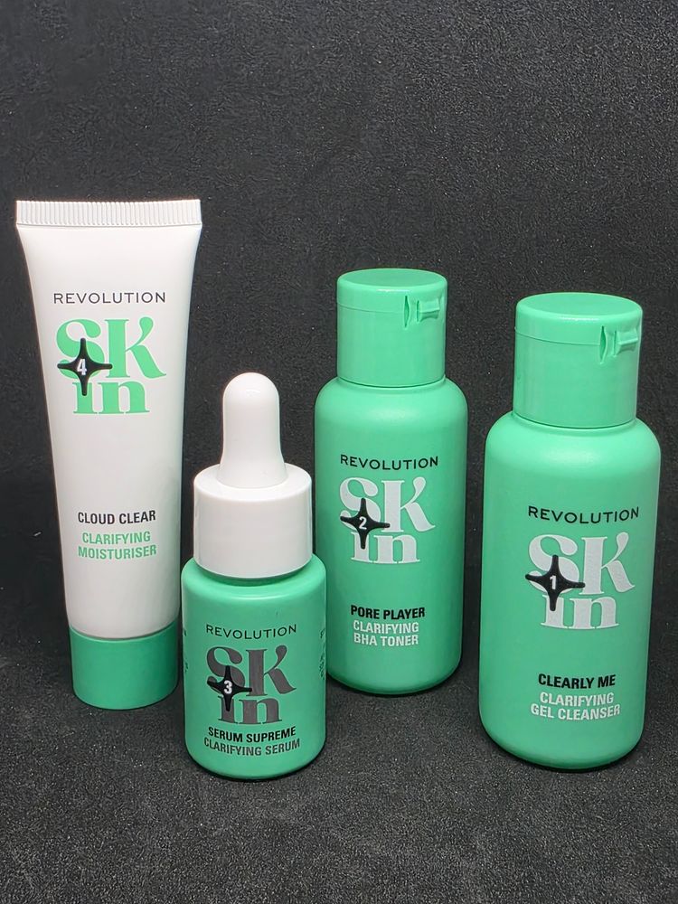 Revolution Skincare Clarifying Moisturiser, Serum, Toner, Gel Cleanser