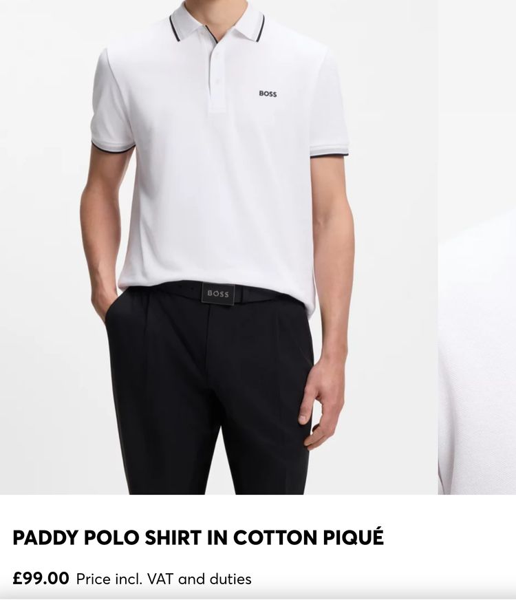 BOSS Boss Paddy Polo Shirt In Cotton Piqué RRP ��99  imagen del producto