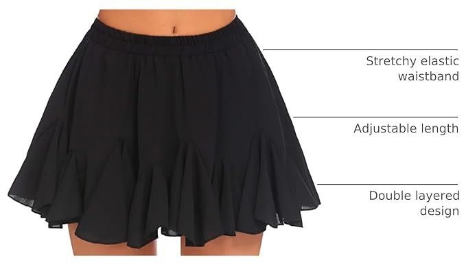 Black Layered Mini Skirt 4