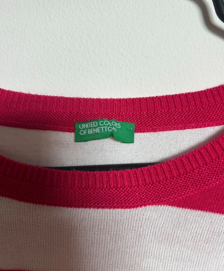 United Colors Of Benetton Striped Long Sleeve Sweater obraz 2