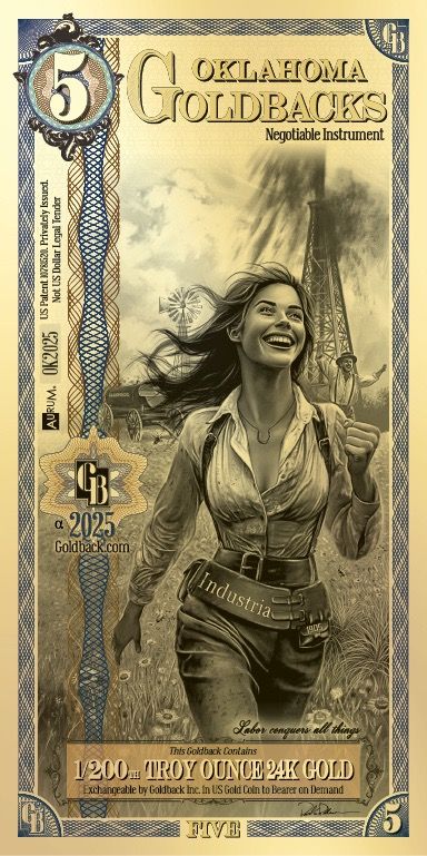 Other Oklahoma Goldbacks 5 Gold Note product image