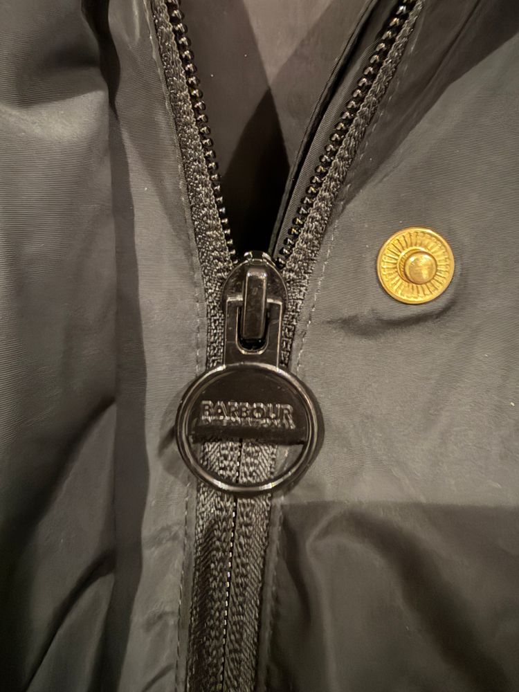 Barbour International Fibredown Waterproof Long Parka Coat Women’s UK 12 Black NWOT image 6