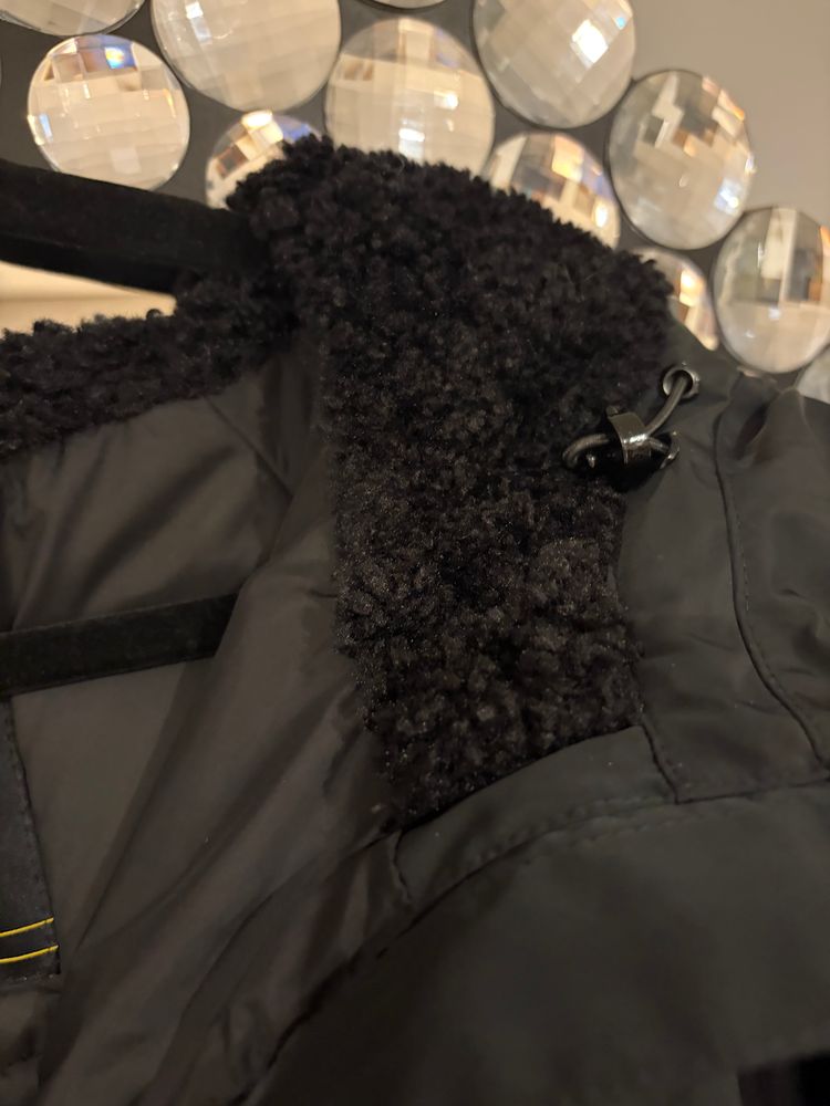 Barbour International Fibredown Waterproof Long Parka Coat Women’s UK 12 Black NWOT image 8
