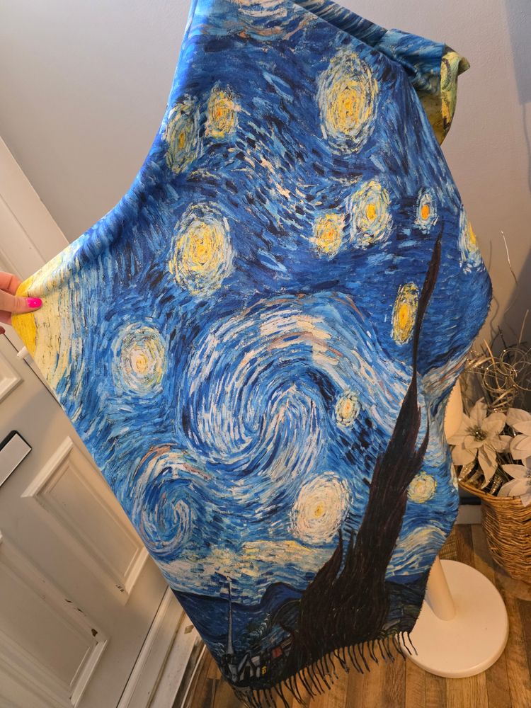 Immagine di Cashmere Scarf With Starry Night Print 3