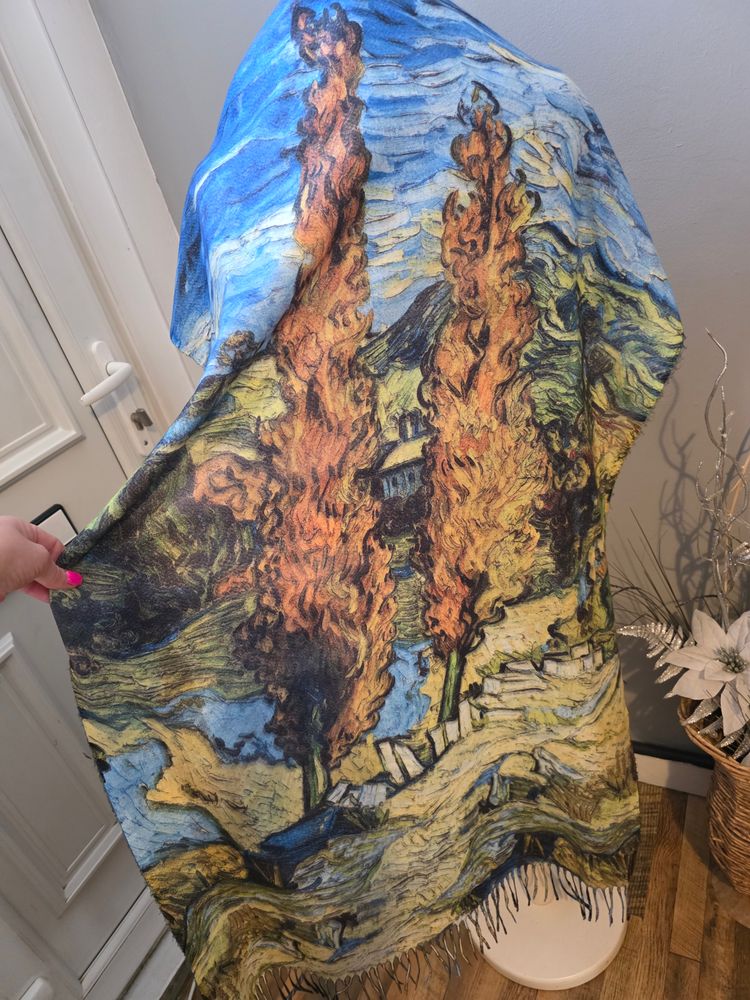 Immagine di Cashmere Scarf With Starry Night Print 5