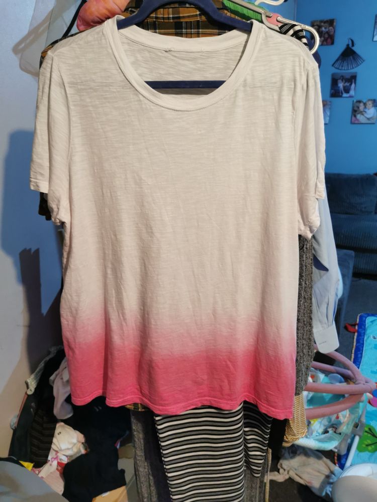 M&S Pink Ombre Short Sleeve T-Shirt