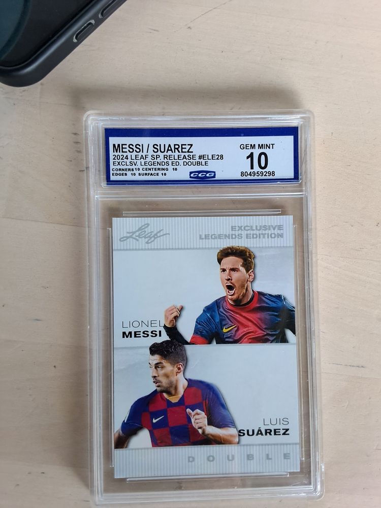 Leaf Messi Suarez 2021 Leaf Se Release Exclusive Legends Edition Double Card product image