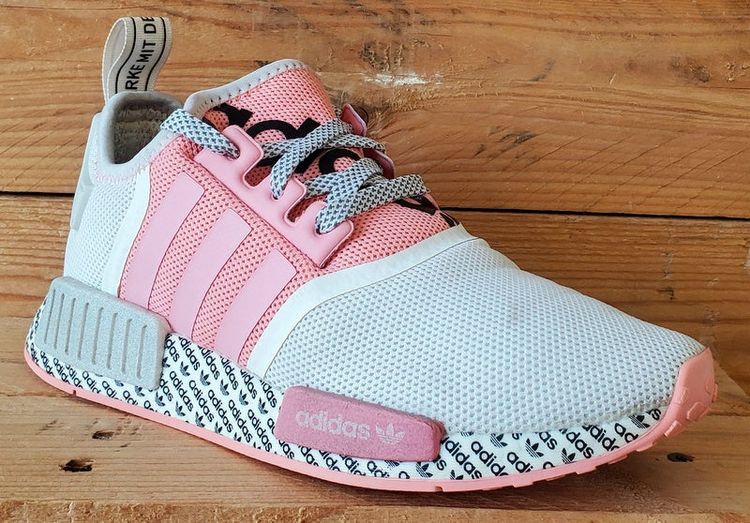 Adidas NMD R1 Low Textile Trainers UK5/US5.5/EU38 FV6991 White/Pink image 2