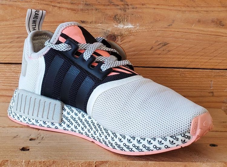 Adidas NMD R1 Low Textile Trainers UK5/US5.5/EU38 FV6991 White/Pink image 11