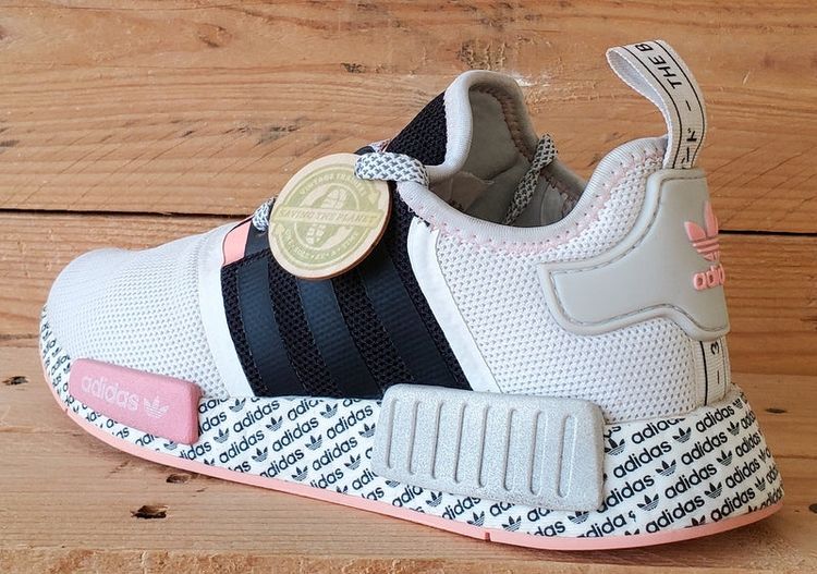 Adidas NMD R1 Low Textile Trainers UK5/US5.5/EU38 FV6991 White/Pink image 5
