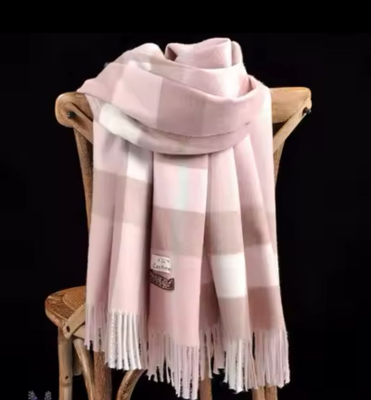 190*70cm Winter Women's Scarf Luxury Brand Classic Lattice Soft Foulard Female Cashmere 