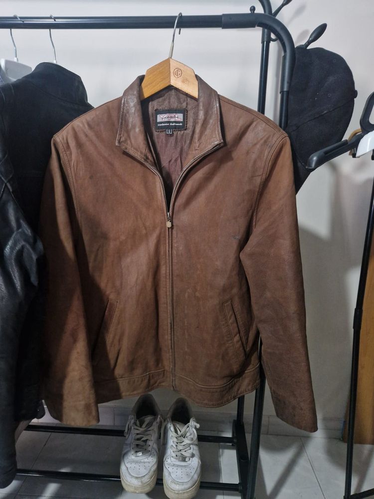 Verrell Brown Leather Jacket