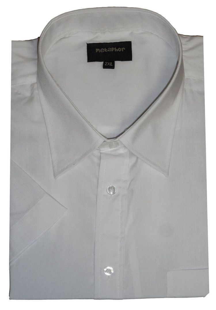 METAPHOR POLY COTTON SHORT SLEEVED PLAIN SHIRTS(14150),SIZE 2XL TO 8XL,5 OPTIONS 5