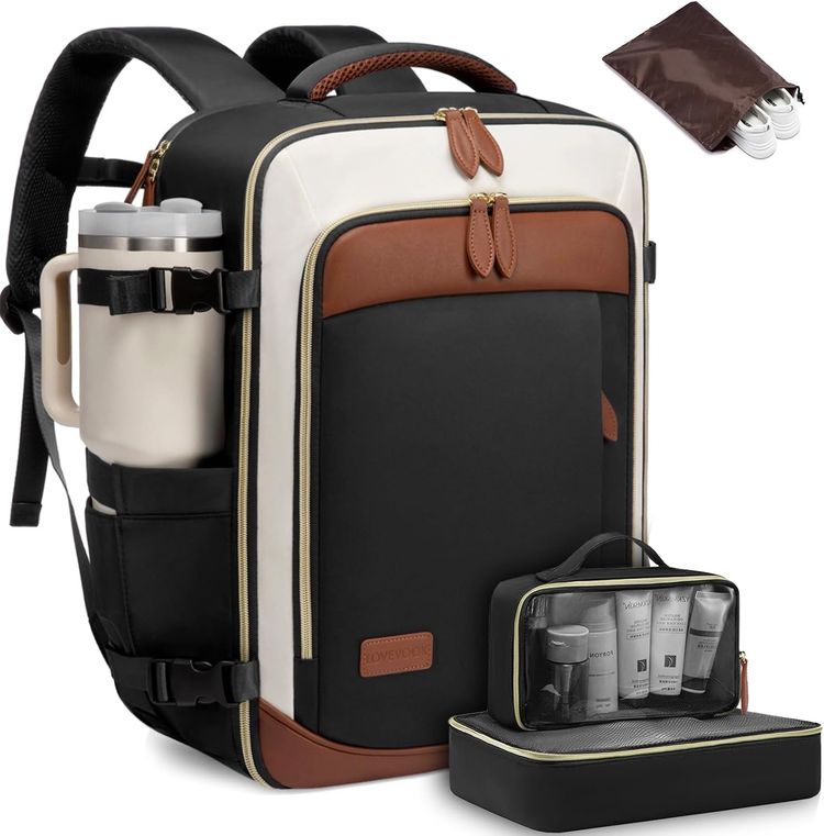Black And Brown Multi-Compartment Backpack