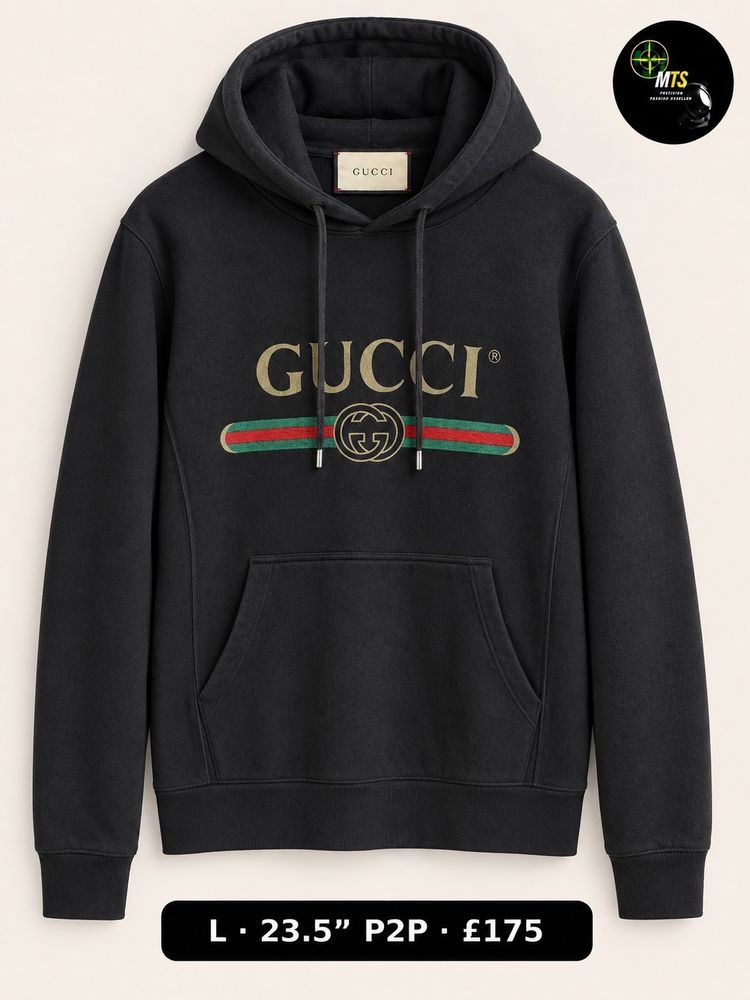 Immagine di 2511 Gucci Black Hoodie 23.5” p2p 1