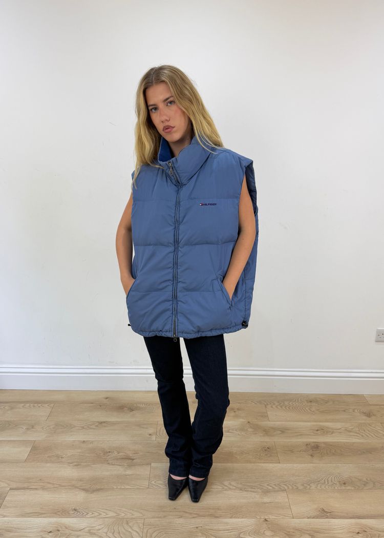 extra large blue tommy hilfiger gilet image 1