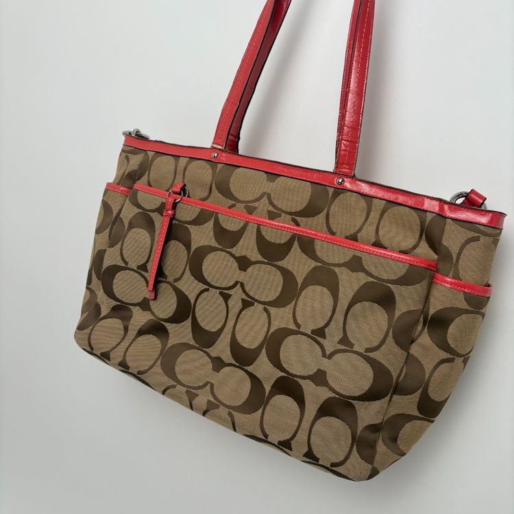 Coach Signature Monogram Canvas Baby Changing Tote Bag obraz 10