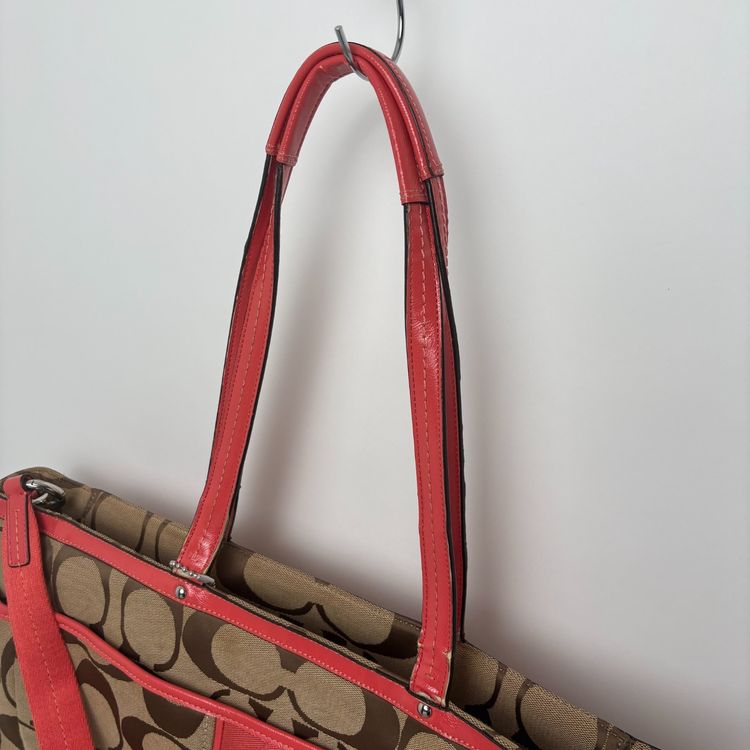 Coach Signature Monogram Canvas Baby Changing Tote Bag obraz 4