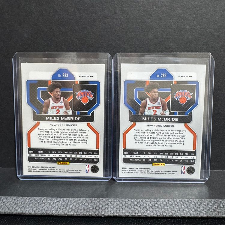 Miles Mcbride Basketball Trading Cards image 2