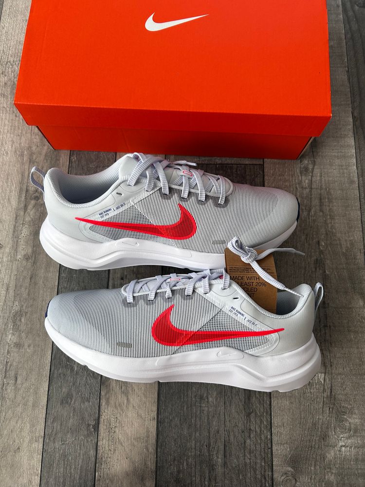 Nike Downshifter Gym Training Running Shoes ‘Football Grey Bright Crimson’ - DD9293-006 - Size UK 10 