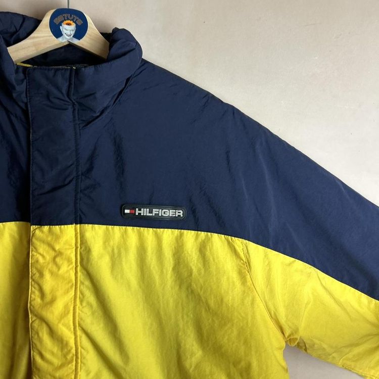 Vintage Tommy Hilfiger patch logo zip up coat image 3