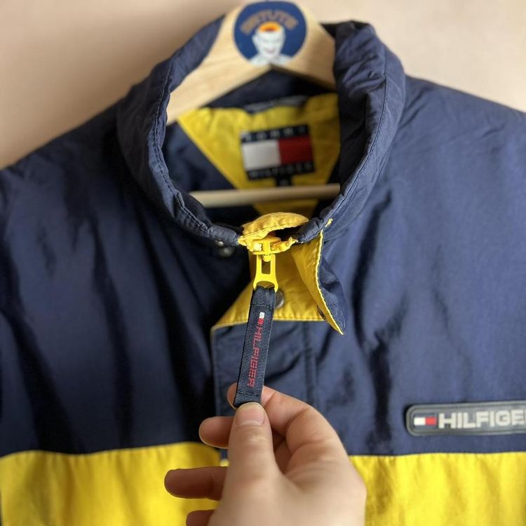 Vintage Tommy Hilfiger patch logo zip up coat image 4