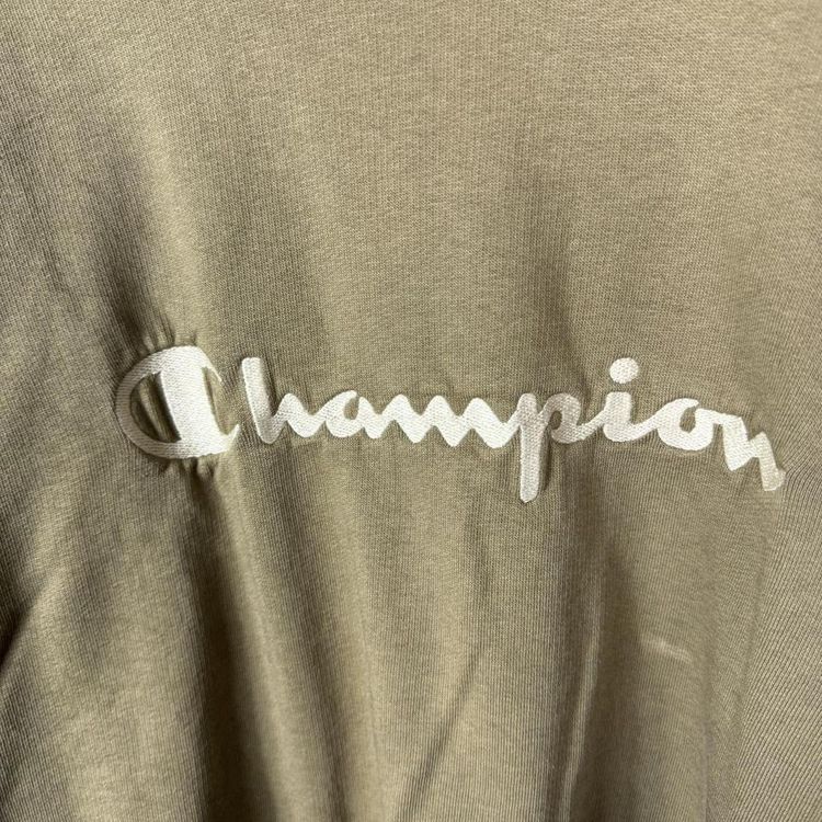 Champion spellout sweatshirt khaki image 2