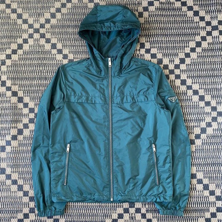 Prada Milano 2016 Nylon K-Way WindBreaker Shell Jacket (Green) image 1