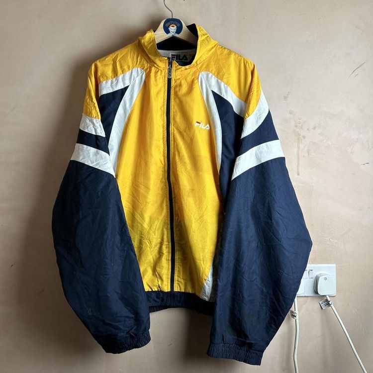 Vintage Fila embroidered logo zip up windbreaker track jacket